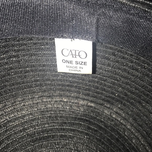 Floppy Black 100% Straw Hat One Size By Cato 😘😘 - Picture 4 of 6